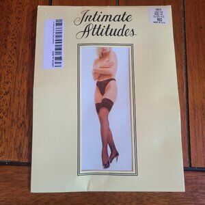 NEW Intimate Attitudes Lace Top Stay Up Queen Size Red USA Shirley of Hollywood